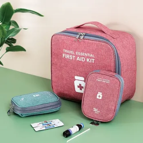 Bag Storio Meddyginiaeth Gludadwy Mini Pecyn Cymorth Cyntaf Teithio Gwag Trefnydd Bagiau Meddygaeth Bagiau Goroesi Argyfwng Awyr Agored Achos Pilsen