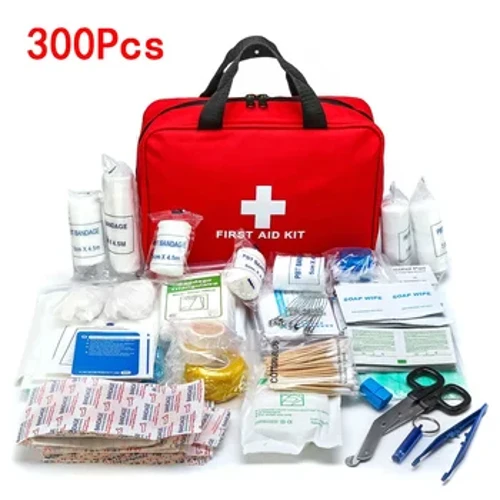 Portable 16-300Pcs Emergency Survival Set Éischt Hëllef Kit fir Medikamenter Outdoor Camping Wanderen Medical Bag Emergency Handbag