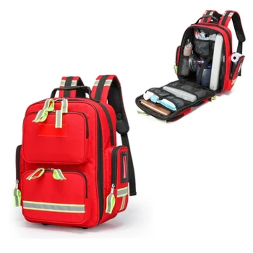 Feisteáin Garchabhrach Backpacks Tarrthála Éigeandála Acmhainn Mhór Stóráil Sórtáilte Feisteáin Marthanais Campála Allamuigh Feisteáin Leighis