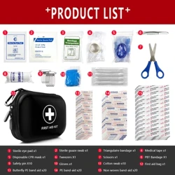 Grousshandel 91pcs Waasserdicht Outdoor Rees Auto Éischt Hëllef Kit Doheem Kleng Medizinesch Box Noutfall Survival Kit Stot Camping