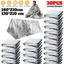 30/1 STK Emergency Rescue Teppe Outdoor Survive First Aid Survival Teppe Military Rescue Kit Rescue Folie Termisk teppe