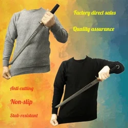 Selbstverteidigung, taktisches SWAT-Polizei-Ausrüstung, Grad 5, Schnittschutzmesser, schnittfestes HPPE-T-Shirt, Anti, langärmlig, Militär