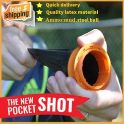 Aluminium Alloy Sling Catapult Self Defense GEAR Powerful Hunting Slingshot Pocket Cup Slingshot Arrow Cap Target Shooting Ammo