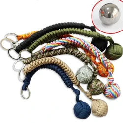 Utomhus säkerhetsskydd svart apa Fist Steel Ball för tjej som bär självförsvar Lanyard Survival Key Chain Broken Windows
