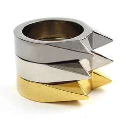 Fáinne Marthanais Sábháilteachta 1Pc Uirlis EDC Féinchosaint Fáinne Cruach Dhosmálta Fáinne Cosanta Finger Uirlis do Mhná Fir