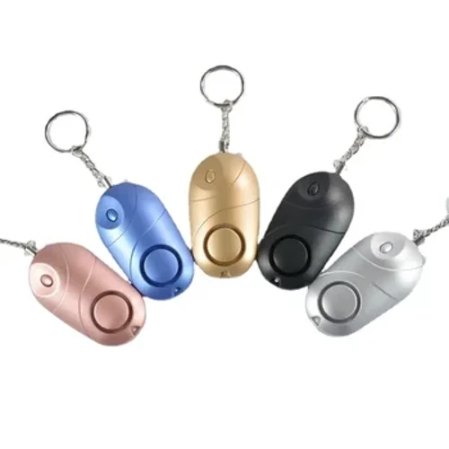 130 DB Safesound Perséinlech Sécherheet Alarm Keychain mat LED Luuchten Mini Self Defense Elektronesch Apparat fir Fraen Meedercher Kanner