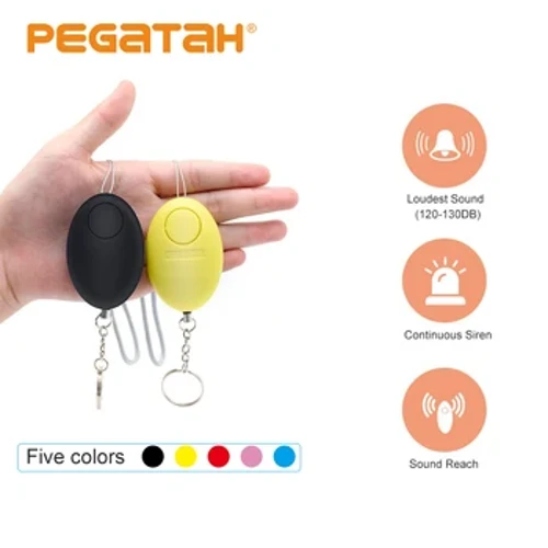 Bëlleg Selbstverteidegung Alarm 120dB Ee Form Meedchen Fraen Sécherheet Schützen Alarm Perséinlech Sécherheet Gejäiz Loud Keychain Noutfall Alarm