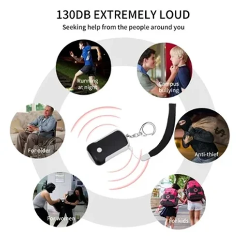 I-125db Self Defense Alarm Personal Defence I-Siren Anti-attack Ezokuphepha Kwabesifazane Izingane Ukuvikeleka Komuntu Siqu Loud Alert Attack Panic
