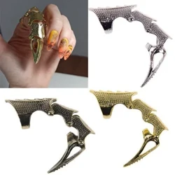 Handcrafted Exaggerated Retro Punk Gothic Metal Armor dengan Curved Joint Rings Defense Stinger Security Defense Stinger