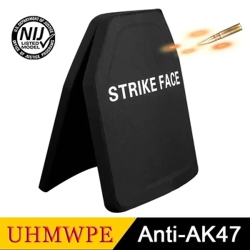 NIJ IV skudsikker plade 10x12 tommer let taktisk UHMWPE skudsikker beskyttelse 3A niveau mod AK47 IX 7,62 mm rustning