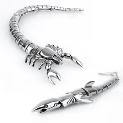 EDC Autoapărare în aer liber Titan Oțel Argint Rechin Scorpion Brățară Instrument multifuncțional Rechin dominator Punk Locomotivă Bărbați