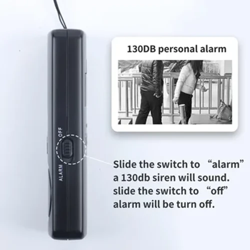 125dB Puipuiga o le Tagata Lava Ia Tete'e-fa'afafine Meafaitala Lua Fa'alogo Tele Alert Attack Saogalemu Saogalemu Pata'i Keychain Ato Pendant