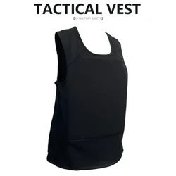 Colete balístico leve NIJ IIIA 3a à prova de balas camiseta com armadura ocultável sem mangas – sem/dentro da placa