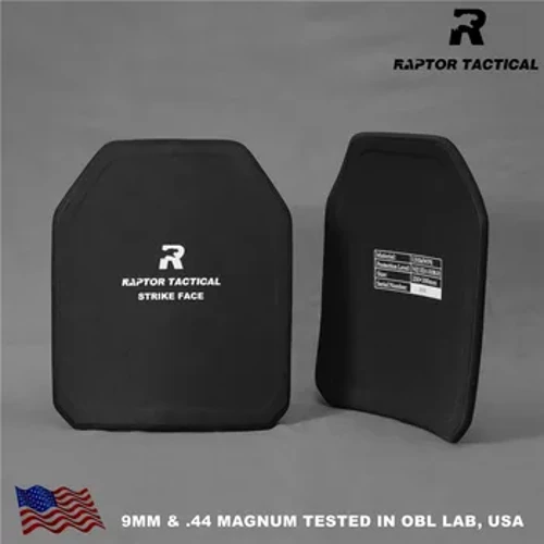 Raptor Tactical NIJ 3A IIIA Bulletproof Plate Isang Pares na 10x12 O 11x14 Ballistic Panels Backpack Armor Panel Laban sa 9mm .44Mag