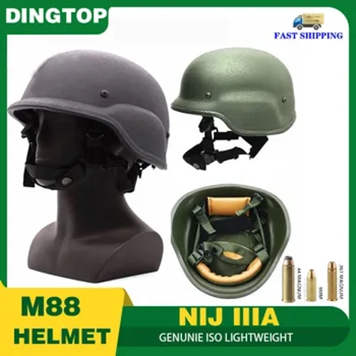 ISO Éadrom NIJ Cód Aramid/PE Snáithín Ardchosaint IIA M88 clogad do Chomhrac na Míleata Bulletproof