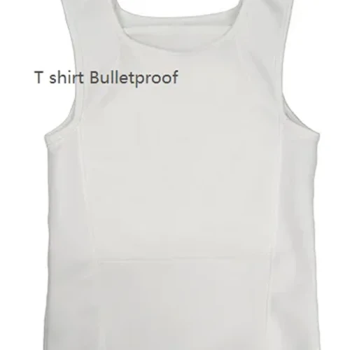 IIIA nivå T-shirt Skottsäker väst Kläder Ultrabekväma lätta dold gömda inuti Bär Mjuka anti-bullet kläder