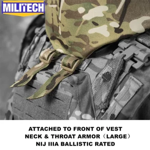 MILITECH NIJ Level 3A IIIA 0108.01 Skottsäkert nack- och halsskydd Ballistisk krage Passar AVS CPC LVS Väst Hals Anti-Fragment