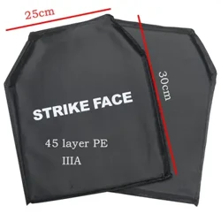 1/2ks 45 vrstev PE NIJ IIIA 3A Soft Armor Plate Ballistic Vest Neprůstřelný batoh Ballistic Board Big Plates 10x12in ,6*8in