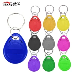 10 pièces 125KHz T5577 porte-clés réinscriptible en double étiquette 5200 proximité copie carte d'accès ID jeton anneau RFID Cloner porte-clés