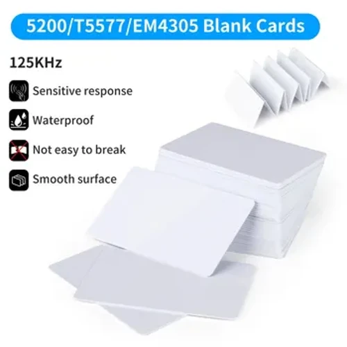 10 Stück/20 Stück wiederbeschreibbare 125 kHz RFID T5577/5200/EM4305 Blankokarte Smart-Zugangskontroll-Schlüsselkarte Lese-/Schreibprogramm-Klonkarten