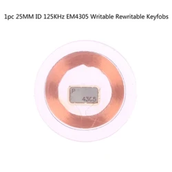 1Pc 25MM ID Kopi Card 125KHz EM4305 Toe Tusia Keyfobs Kopi Clone Cards mo RFID Duplicator Fa'ailoga Fa'ailoga Avanoa Pulea Card