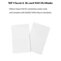 10 sztuk/partia 13.56Mhz karty IC MF S50 Classic 1K M1 karta RFID zbliżeniowa inteligentna 0.8mm dla systemu kontroli dostępu ISO14443A