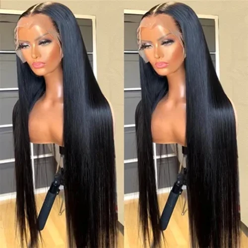 Wig flaen Lace 30Inch Brasil Asgwrn Syth Gwallt Dynol Wig Tryloyw 13X4 13X6 Lace Frontal Wig 360 Wigiau Lace Llawn Ar gyfer Merched