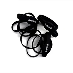 ID 125KHz RFID Inléite Amháin EM4100 TK4100 Bracelet Wristband Bog Uiscedhíonach Cárta Córas Rialaithe Rochtana Banna Silicone 1Pcs