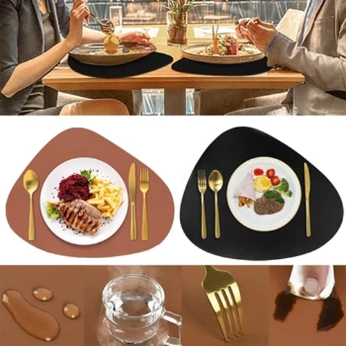 Table Round Placemats Heat Resistant Non-slip Washable Coffee Mats Kitchen Dining Table Mats Easy To Clean Table Decoration