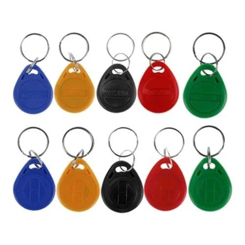 10 Pcs 125KHz RFID Keyfobs EM4100 TK4100 Tag Kunci Proximity Gantungan Kunci 125K Read Only ID Token Pintu Masuk Akses Kontrol Fobs Kartu
