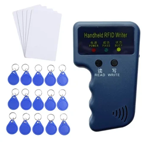 มือถือ 125KHz RFID เครื่องถ่ายเอกสาร ID Card Reader Writer Access Control Card Duplicator
