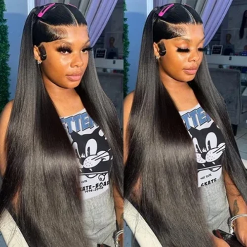 Glynnis 13x4 Bone Straight Lace Front Wig Para sa Itim na Babae Buhok ng Tao Brazilian 13x6 Hd Lace Frontal 360 Full Lace Wig 40 pulgada