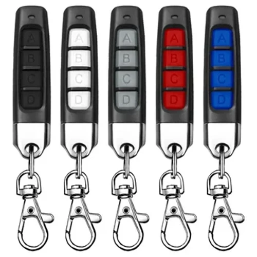 Abridor de porta de garagem com controle remoto, 433mhz, duplicador, clone, aprendizagem, código de rolamento, 4 teclas