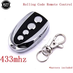 Agradável controle remoto universal para porta de garagem, abridor de 433mhz, clonagem de 4 teclas, código de rolamento de carro automático, portão 433, duplicador de controle remoto