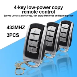 3st Garagefjärrkontroll Elektronisk grindkontroll 433mhz Gate Nyckelbricka Kommando Handsändare Trådlös fjärrkontroll av slutardörr