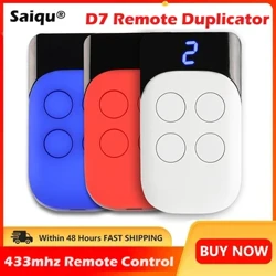 433 mhz Mana mamao 2 i loko o 1 Nā kauoha puka hale kaʻa ʻo D7 Duplicator i hoʻopaʻa ʻia i ke code a me ke code rolling me ke kukui alakaʻi.