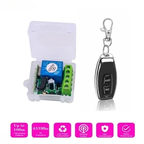 433Mhz Haririk gabeko Urruneko Kontrola Etengailua Errele DC 12V 1CH Hargailu Modulua RF transmisorea LED Atearen Sarraila Elektromagnetikoa DIY