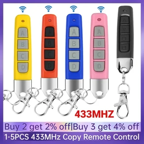 433MHz Fernsteuerung Autoschlëssel Garage Dieröffner Fernsteierung Duplikator Klon Klonen Code 4 Schlëssel Wireless Controller Empfänger