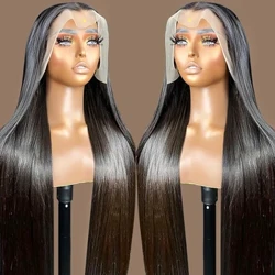 Osse brasiliane dritta per capelli umani parrucche 360 ​​parrucca frontale in pizzo trasparente per donne pizzo anteriore parrucche per capelli umani pre -pizzichizza parrucca