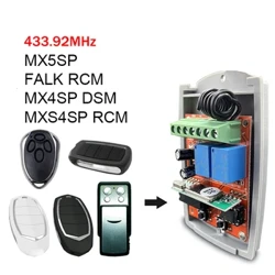 Skirta MOTORLINE MX5SP FALK RCM MX4SP DSM MXS4SP RCM Garažo durų nuotolinio valdymo imtuvo vartų atidarytuvas 2 kanalai 433.92MHz
