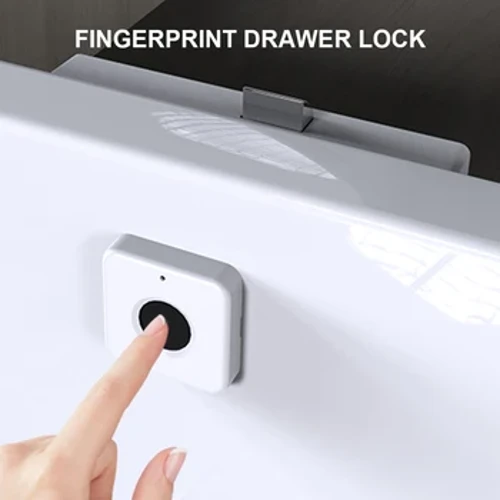 Clo olion bysedd biometrig RGB Dangosydd Golau Drawer Cudd Cloi Electronig Batri Wedi'i Bweru'n Gyflym Datgloi ar gyfer Cwpwrdd Drôr