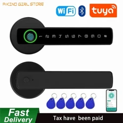 Smart barmoq izi eshik qulfi Smart APP bilan biometrik eshik qulfi Barmoq izi eshik tutqichi APP smart tugmasi bilan masofadan boshqarish pulti