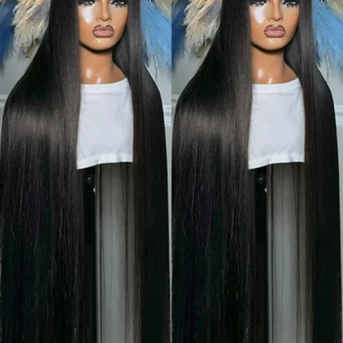 40 46 50 Inches HD Tryloyw 360 Lace Frontal Wig Malaysian Glueless 13x6 13x4 Straight Lace Front Wigiau Gwallt Dynol i Ferched