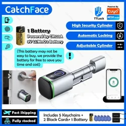 Euro Tuya TTLock APP Olion Bysedd Cerdyn RFID DIY Clo Silindr Clo Drws Electronig Clyfar Biometrig Clo Digidol Di-allwedd Newydd