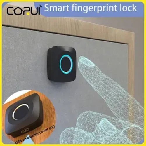 CoRui barmoq izi qulfi Smart shkafi qulflari Biometrik kalitsiz mebel shkafi shkafi shkafi shkafi uchun barmoq izi qulflari