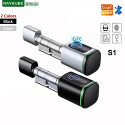 Älykäs sylinterilukko Tuya Bluetooth-sormenjäljellä 13,56 MHz IC-kortti Sisältää CR123A-pariston Helppo asennus Vaihda S1