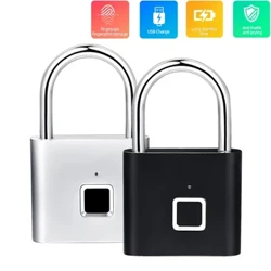 Smart Padlock Dier Spär Portable Anti-Déifstall Fangerofdrock Spär USB nofëllbar Fangerofdrock Spär Tirangspär