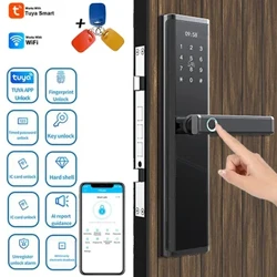 Tuya Wasserdichtes Bluetooth AI Fingerabdruck Smart Lock Elektronisches intelligentes biometrisches WiFi Smart Card APP-Schlüssel Digitales Türschloss
