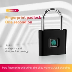 Fangerofdrockschloss Keyless Waasserdicht Anti-Déifstall Smart Lock Fangerofdrock Hängschloss Zinklegierung Intelligent Sécherheet Elektronesch Dierschloss