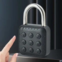 Fangerofdrockschloss Keyless mat Tuya APP Fangerofdrock Hängschloss Waasserdicht Batterie ugedriwwen fir Home Dormitory Factory Workshops